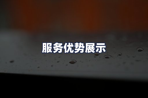 服务优势展示